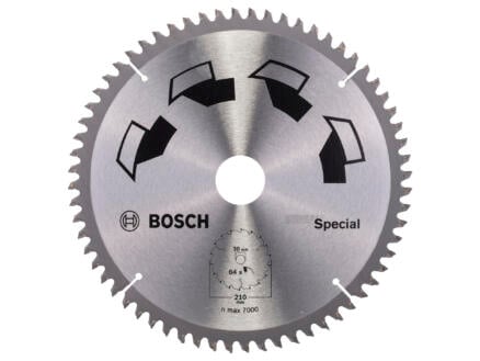 Bosch Special cirkelzaagblad 210mm 64T hout 1