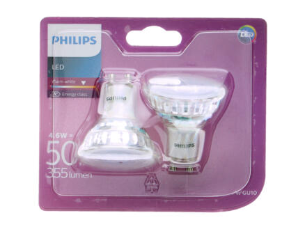 Philips Spot LED GU10 4,6W 2 pièces 1