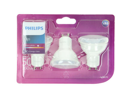 Philips Spot LED GU10 5W 3 pièces 1
