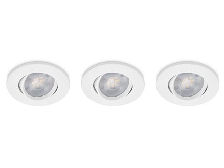 Prolight Spot LED encastrable 5W blanc 3 pieces 1