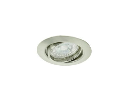 Prolight Spot LED encastrable GU10 3W orientable nickel 3 pièces 1