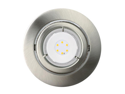 Light Things Spot LED encastrable rond 6,5W orientable nickel 1