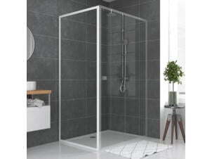 Aurlane Spot paroi de douche 90x185 cm verre clair fixe