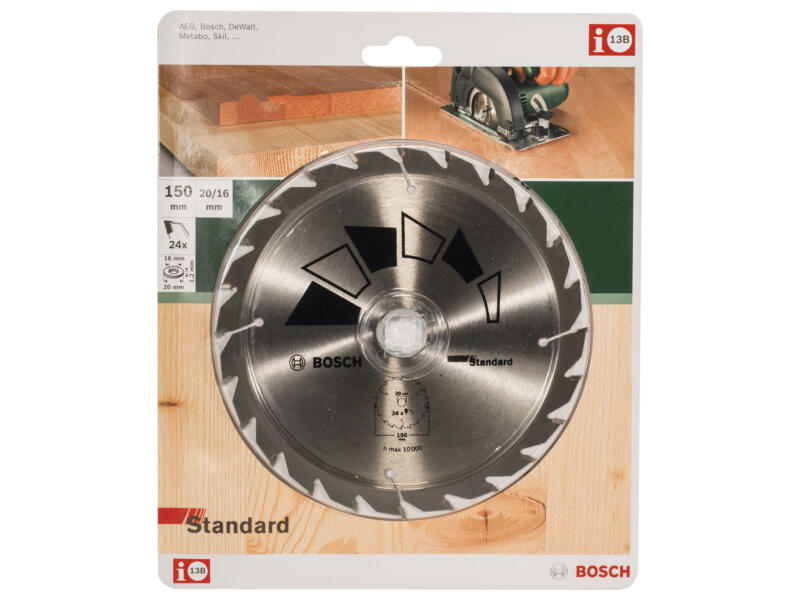 Bosch Standard lame de scie circulaire 150mm 24D bois