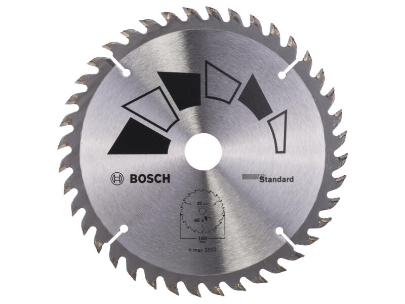 Bosch Standard lame de scie circulaire 160mm 40D bois