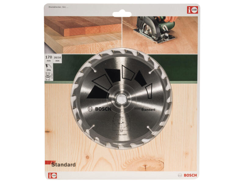 Bosch Standard lame de scie circulaire 170mm 24D bois