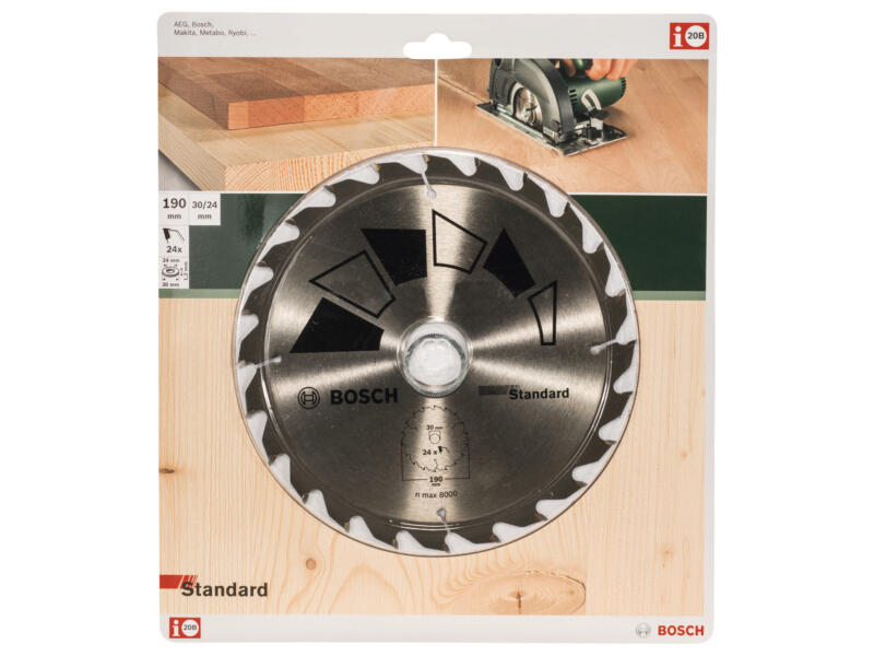 Bosch Standard lame de scie circulaire 190x30 mm 24D bois