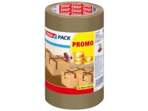 Tesa Standard verpakkingstape 66m x 50mm bruin 3 stuks