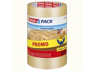 Tesa Standard verpakkingstape 66m x 50mm transparant 3 stuks