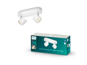 Philips Star LED balkspot 2x4,5W dimbaar wit