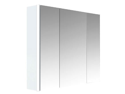 Allibert Stella spiegelkast 80cm 3 deuren glanzend wit 1
