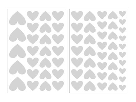 Art for the Home Stickers muraux coeur gris clair 1
