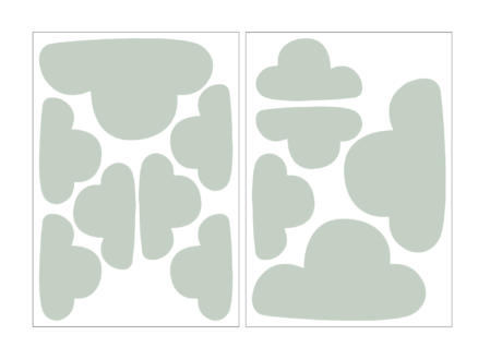 Art for the Home Stickers muraux nuage menthe 1