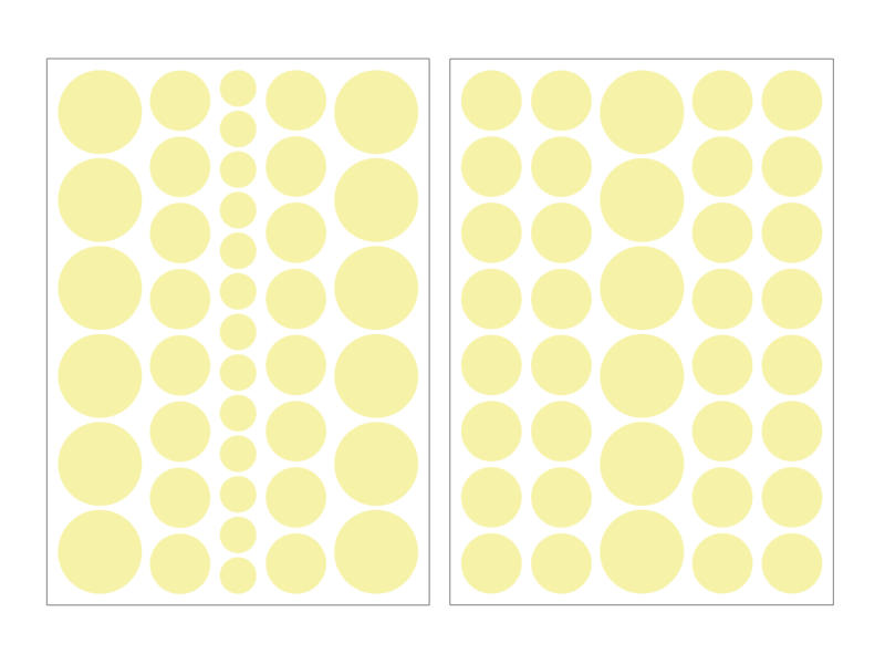 Sticker Rework Jaune Art for the Home Stickers muraux pois jaune | Hubo