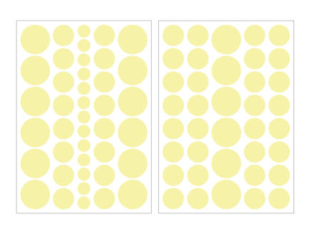 Art for the Home Stickers muraux pois jaune 1