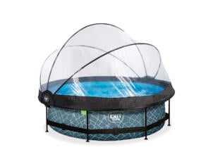 Exit Toys Stone zwembad met overkapping 300x76 cm + filterpomp