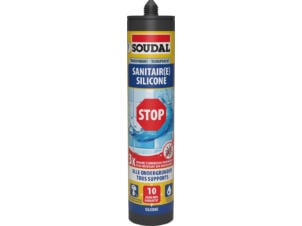 Soudal Stop mastic silicone sanitaire 290ml transparent