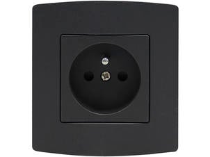 Profile Stopcontact met aarding 16A zwart
