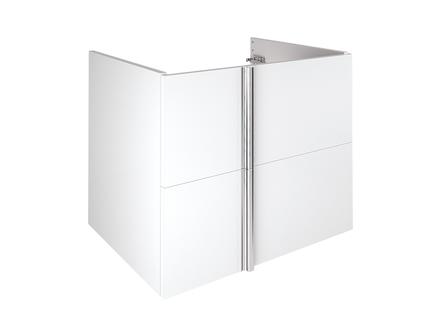 Lafiness Stretto meuble lavabo 60cm 2 tiroirs blanc 1
