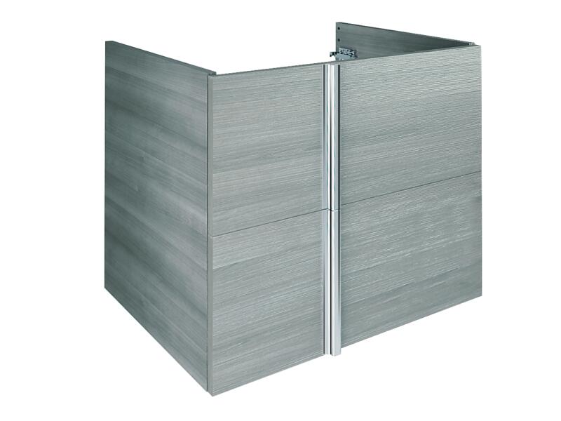 Lafiness Stretto meuble lavabo 60cm 2 tiroirs sandy grey