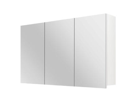 Style armoire de toilette 100cm 3 portes blanc mat 1
