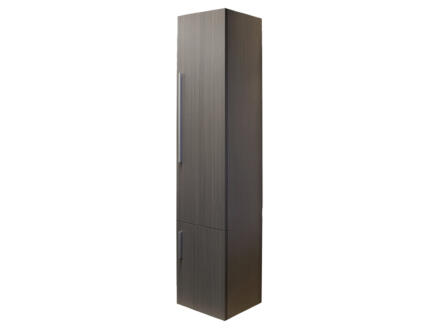 Style meuble colonne 35cm 2 portes droite chêne gris 1