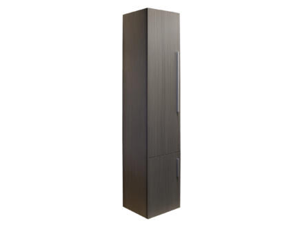 Style meuble colonne 35cm 2 portes gauche chêne gris 1