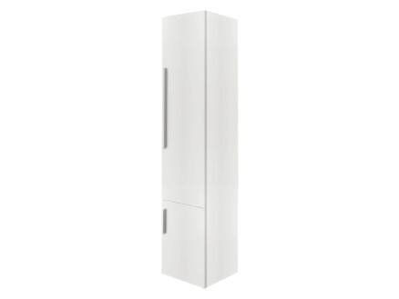Style meuble colonne 35cm 2 portes ouvrant droit blanc mat 1