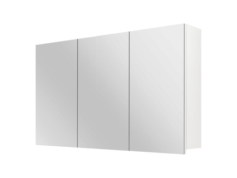 Style spiegelkast 100cm 3 deuren mat wit