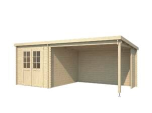 Outdoor Life Products Sunniva abri de jardin en bois 230x275x228 cm chalet + extension 340cm