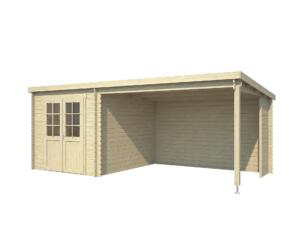 Outdoor Life Products Sunniva houten tuinhuis 230x275x228 cm blokhut + extensie 340cm