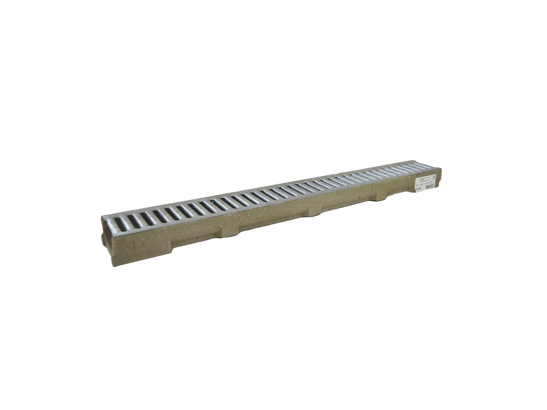 Super Mini caniveau avec grille 100x12,5 cm | Hubo