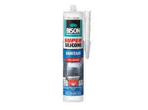 Bison Super Silicone mastic silicone sanitaire 300ml blanc