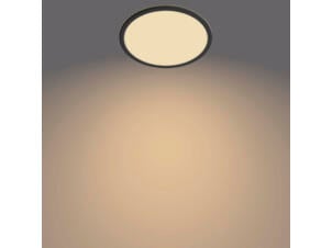 Philips SuperSlim LED plafondlamp rond 15W zwart