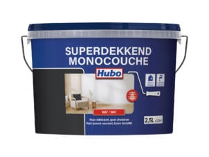 Hubo Superdekkend muur- en plafondverf mat 2,5l grafietgrijs