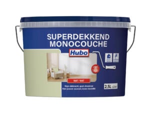 Hubo Superdekkend muur- en plafondverf mat 2,5l matchagroen