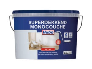 Hubo Superdekkend muur- en plafondverf mat 2,5l poederblauw