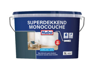 Hubo Superdekkend muur- en plafondverf satin 5l saffierblauw