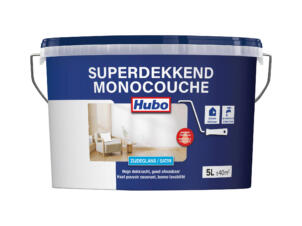 Hubo Superdekkend muur- en plafondverf satin 5l wit