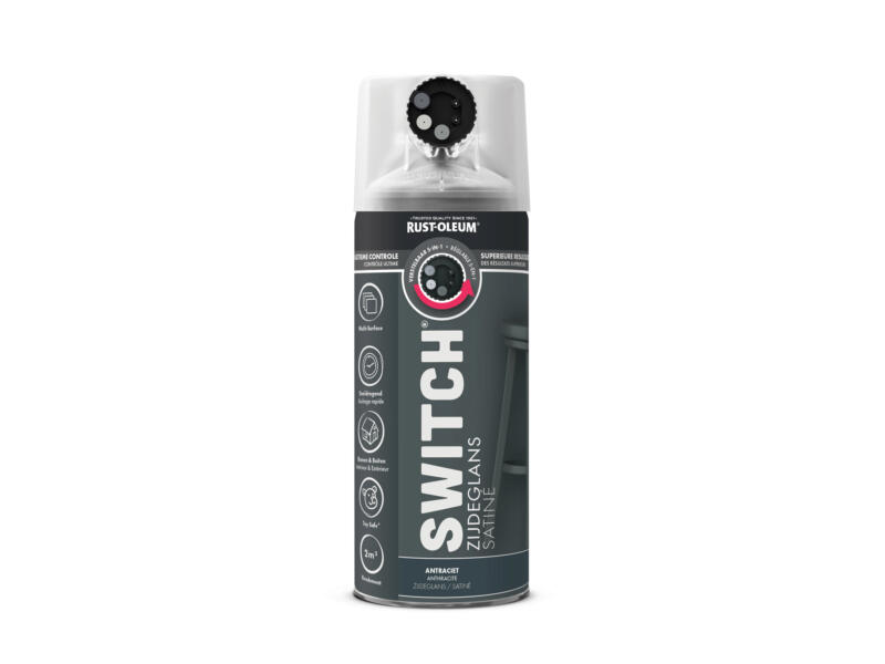 Rust-oleum Switch antraciet zijdegln 400ml