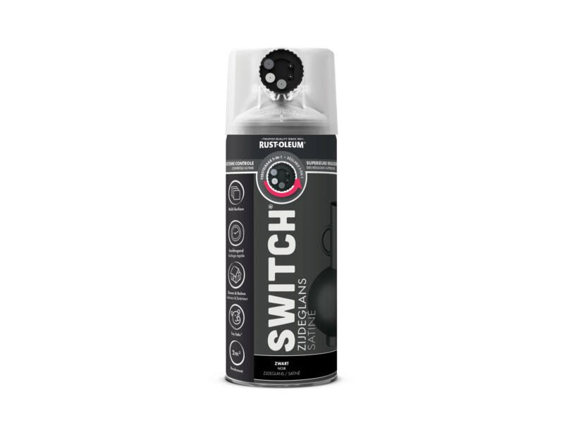 Rust-oleum Switch zwart zijdeglans 400ml