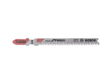 Bosch Professional T102BF lame de scie sauteuse BIM 92mm PMMA 5 pièces 1
