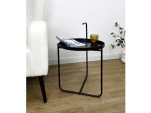 Table d'appoint 41x40x59 cm noir