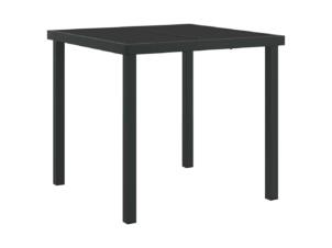 Table de jardin métal 80x80x73 cm noir