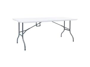 Table de jardin pliable 180x72x72 cm blanc