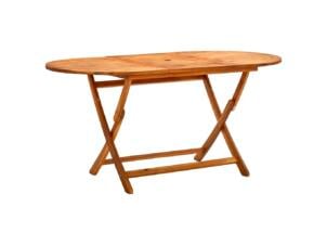 Table de jardin pliable bois d'acacia 160x85x75 cm