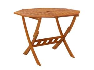 Table de jardin pliable bois d'acacia 90x75 cm