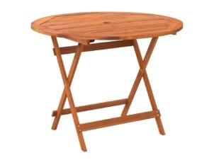 Table de jardin pliable bois d'acacia Ø 90x75 cm