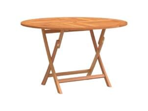 Table de jardin pliable bois de teck Ø 110x75 cm