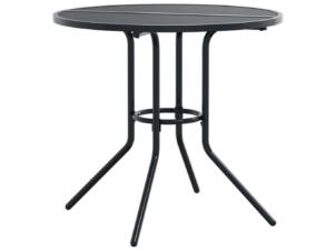 Table de patio acier rond 80x72,5cm anthracite